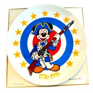 Walt Disney's Mickey Mouse Bicentennial Plate Limited Edition Porcelain Plate